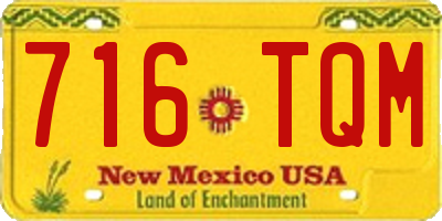 NM license plate 716TQM
