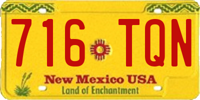 NM license plate 716TQN