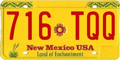 NM license plate 716TQQ
