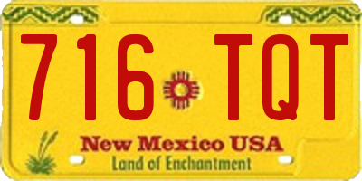 NM license plate 716TQT
