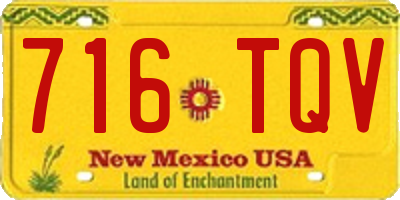 NM license plate 716TQV