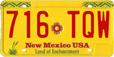 NM license plate 716TQW