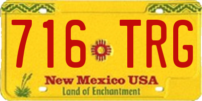 NM license plate 716TRG