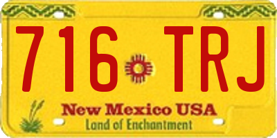NM license plate 716TRJ