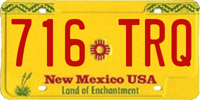 NM license plate 716TRQ