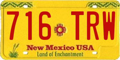 NM license plate 716TRW