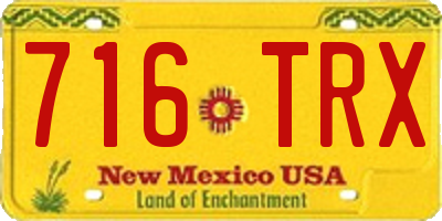 NM license plate 716TRX