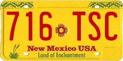 NM license plate 716TSC