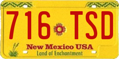 NM license plate 716TSD