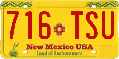NM license plate 716TSU