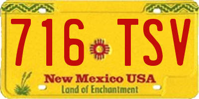 NM license plate 716TSV