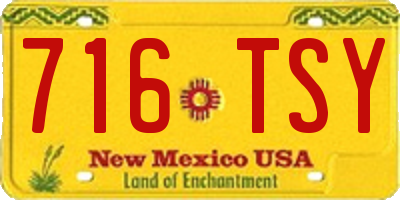 NM license plate 716TSY