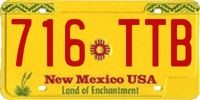 NM license plate 716TTB