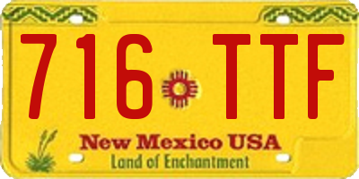 NM license plate 716TTF
