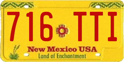 NM license plate 716TTI