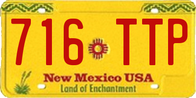 NM license plate 716TTP