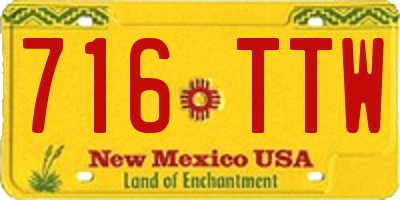 NM license plate 716TTW