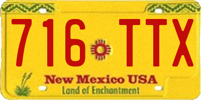 NM license plate 716TTX