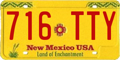 NM license plate 716TTY