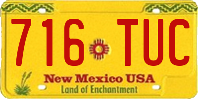 NM license plate 716TUC