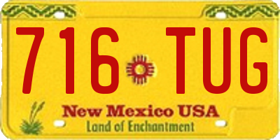 NM license plate 716TUG