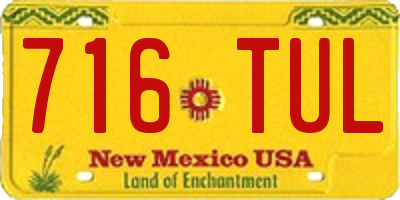 NM license plate 716TUL