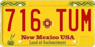 NM license plate 716TUM