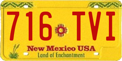 NM license plate 716TVI