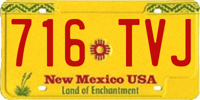 NM license plate 716TVJ