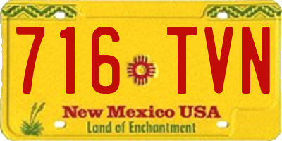 NM license plate 716TVN