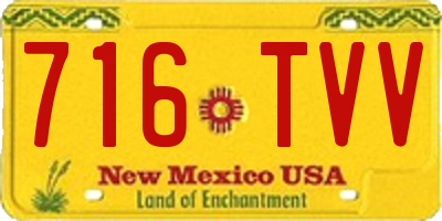 NM license plate 716TVV