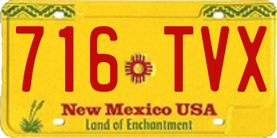 NM license plate 716TVX