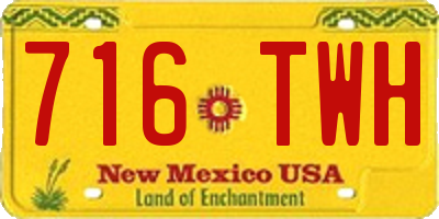 NM license plate 716TWH