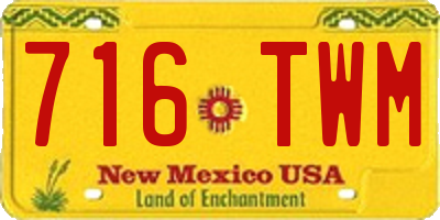 NM license plate 716TWM