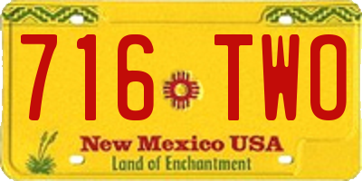 NM license plate 716TWO