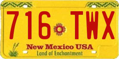 NM license plate 716TWX