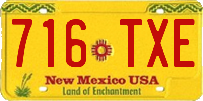 NM license plate 716TXE