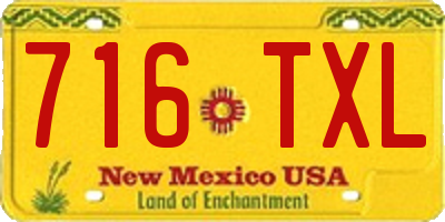 NM license plate 716TXL
