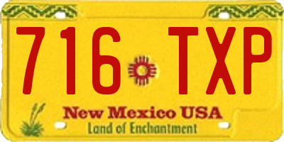 NM license plate 716TXP