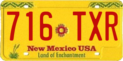 NM license plate 716TXR
