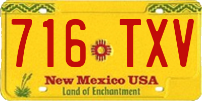 NM license plate 716TXV