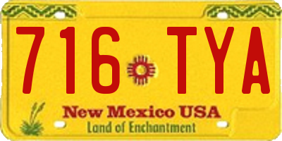 NM license plate 716TYA
