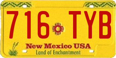 NM license plate 716TYB