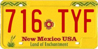 NM license plate 716TYF