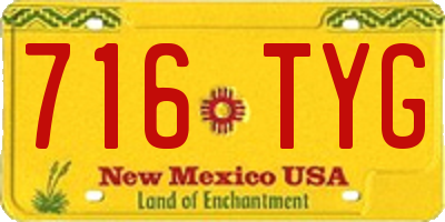 NM license plate 716TYG