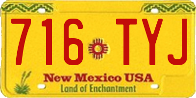 NM license plate 716TYJ