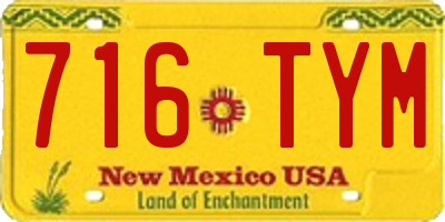 NM license plate 716TYM