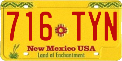 NM license plate 716TYN