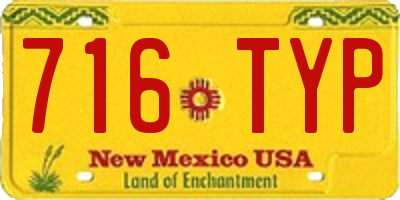NM license plate 716TYP