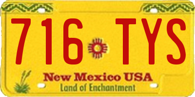 NM license plate 716TYS